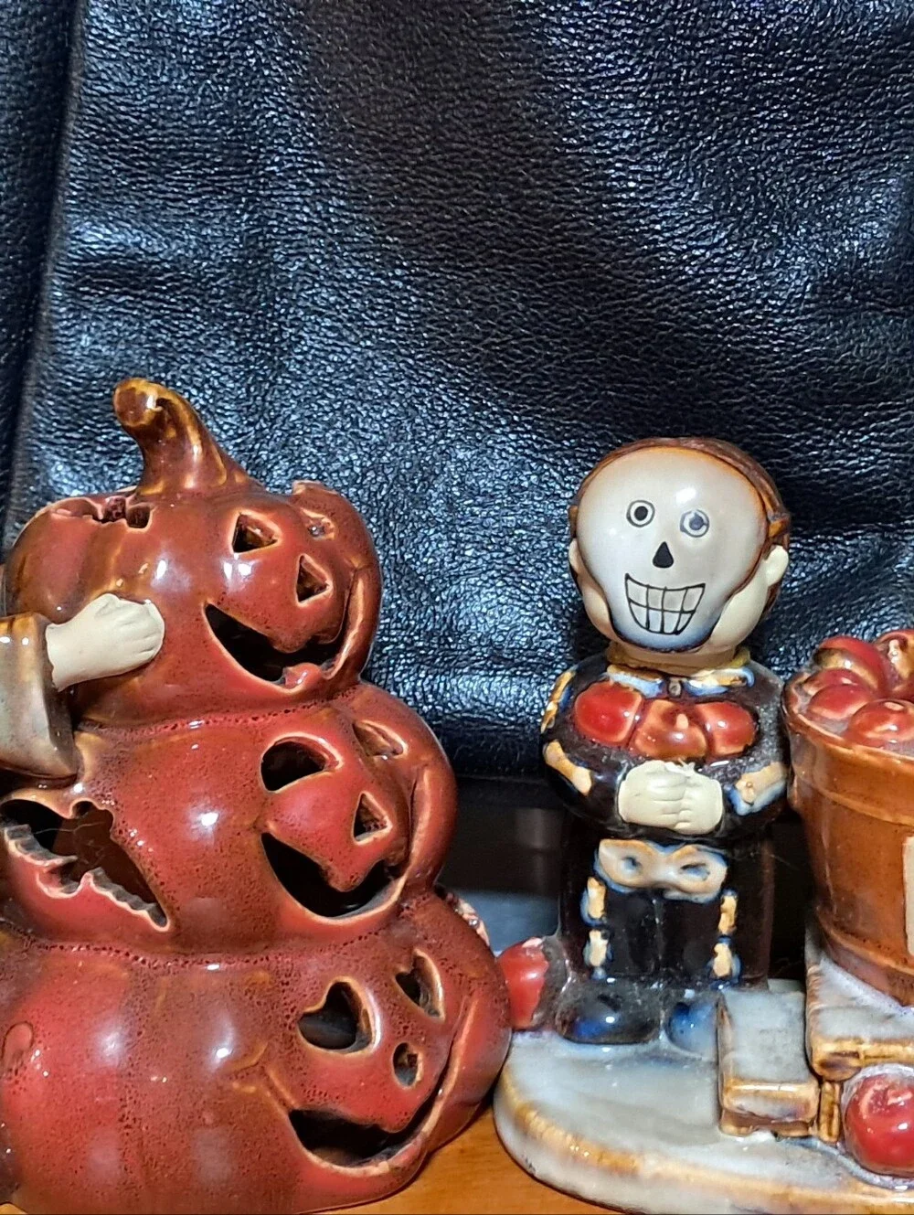Yankee Candle Ceramic Halloween Figurine Set with Jack-O'-Lanterns and Witch